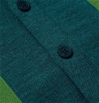 Orlebar Brown - Sinclair Slim-Fit Striped Merino Wool Cardigan - Blue