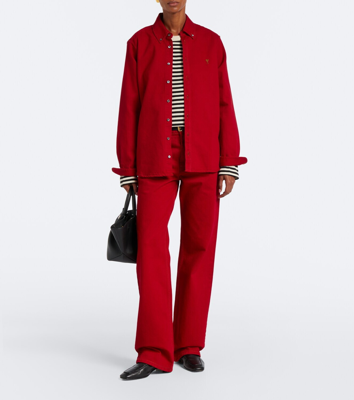 Ami Paris Ami de Cœur cotton twill shirt