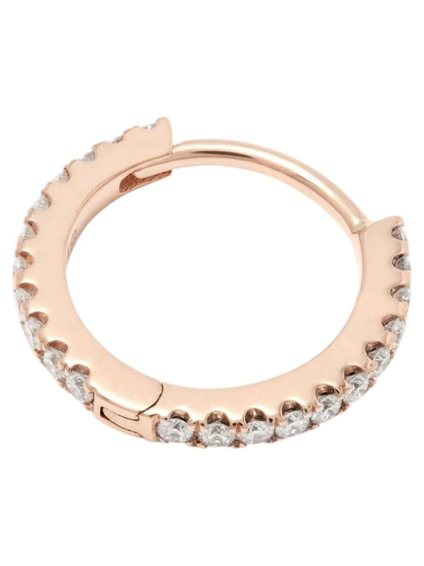 Photo: MARIA TASH 18K Rose Gold Eternity Diamond Hoop Earring