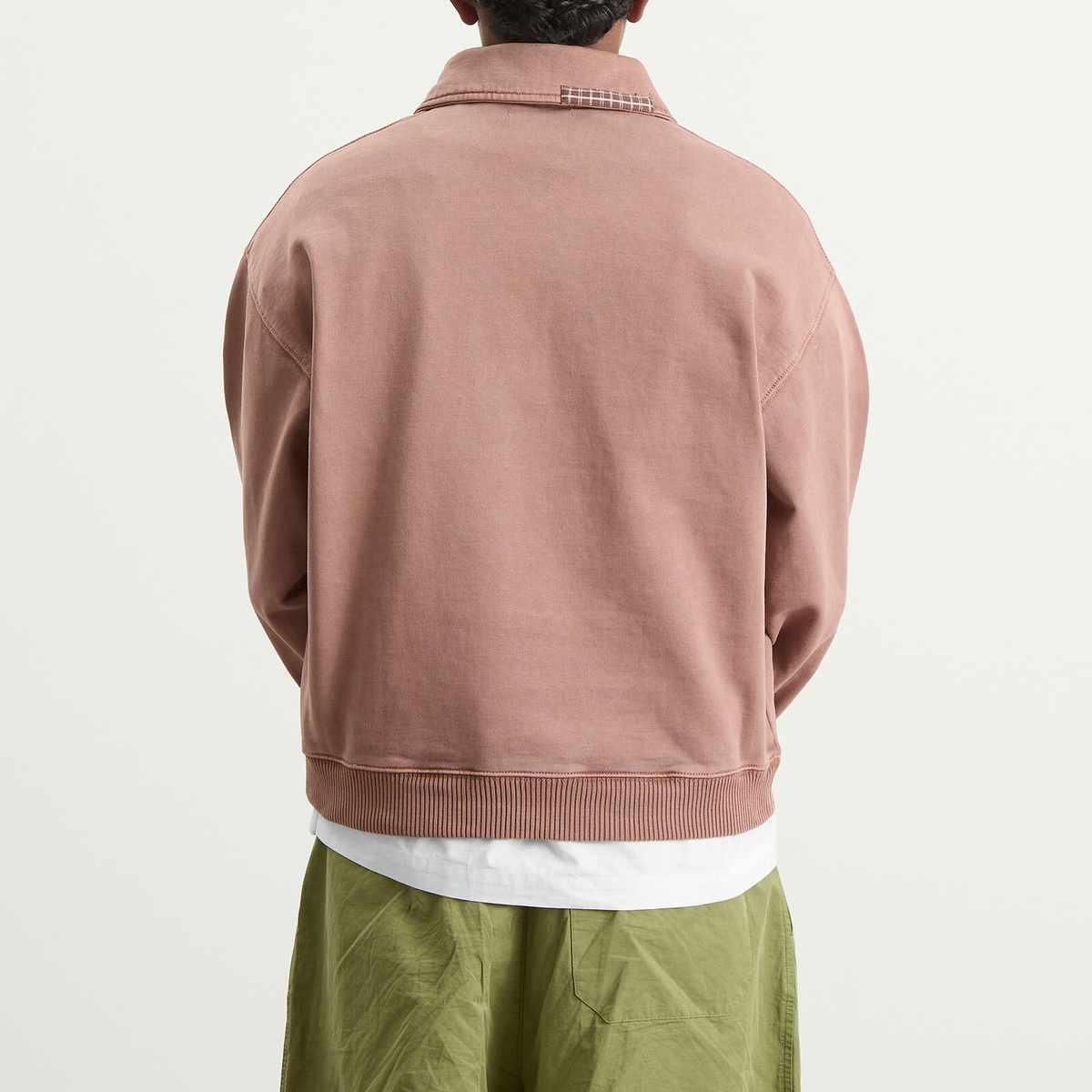 Story mfg. Men's Story mfg Geo Patchwork Pullover in Sand
