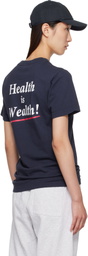 Sporty & Rich Navy 'Health is Wealth' T-shirt