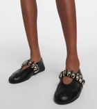 Alaïa Embellished leather ballet flats