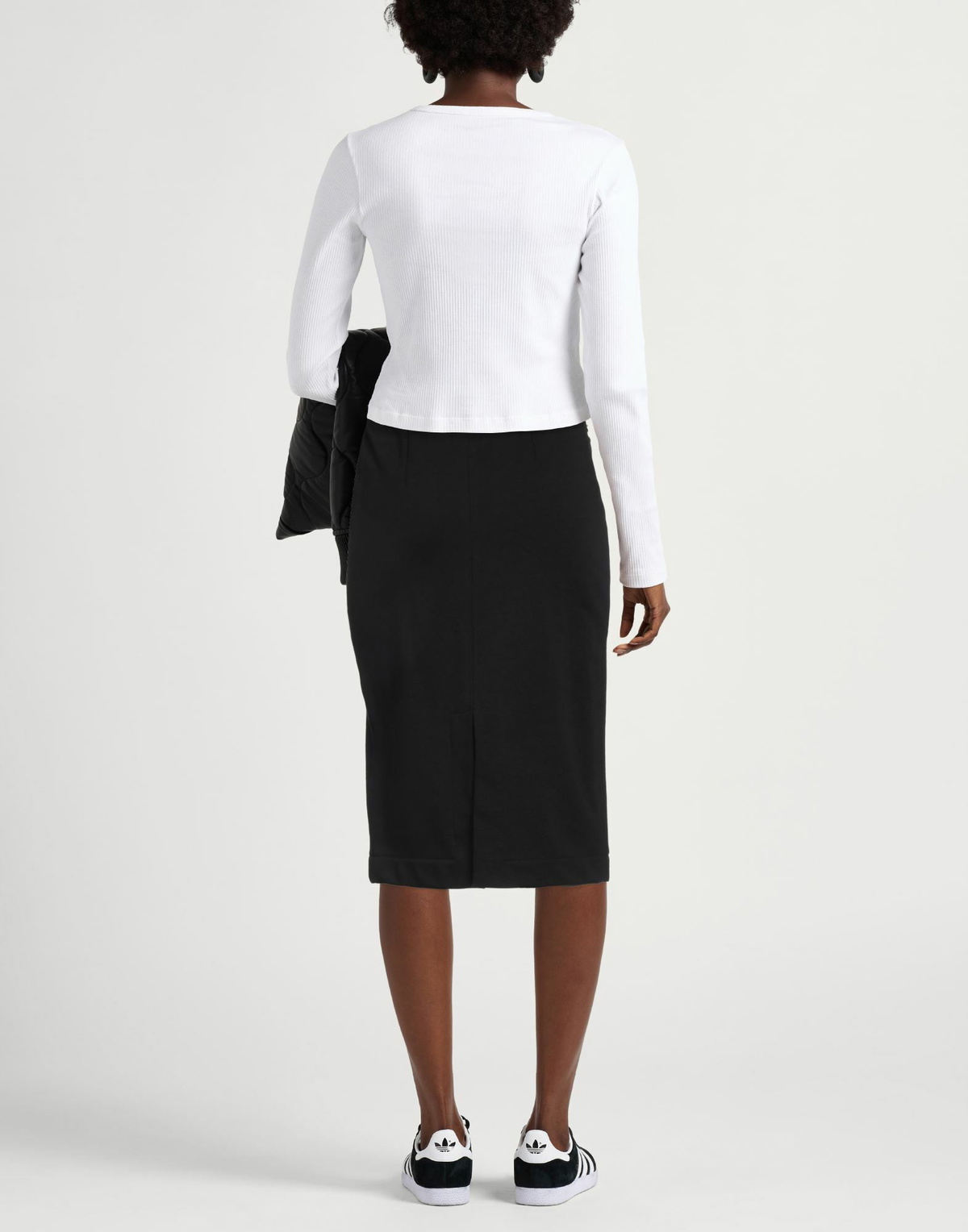 Jijil Womens Midi skirt in Black