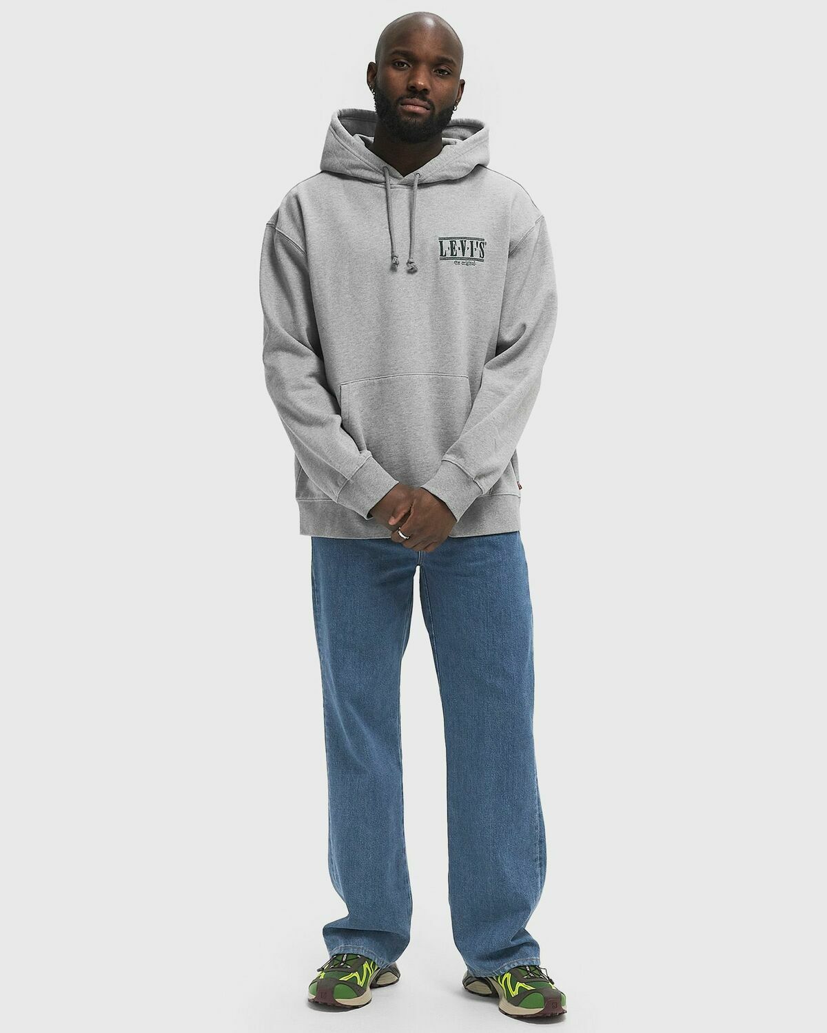 Levis RELAXED GRAPHIC PO Grey Mens Hoody