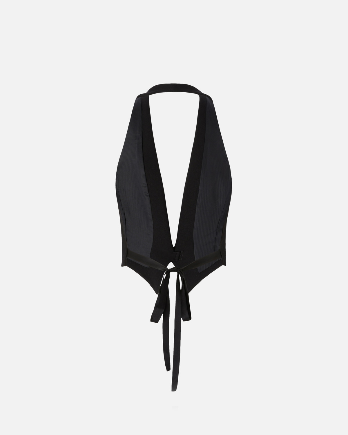 Pinko Reimagine By Pinko X Patrick Mc Dowell Waistcoat With Open Back Limo Black