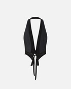 Pinko Reimagine By Pinko X Patrick Mc Dowell Waistcoat With Open Back Limo Black
