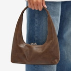 MARGE SHERWOOD Women's Hobo Shoulder Bag in Washed Brown Pull Up 