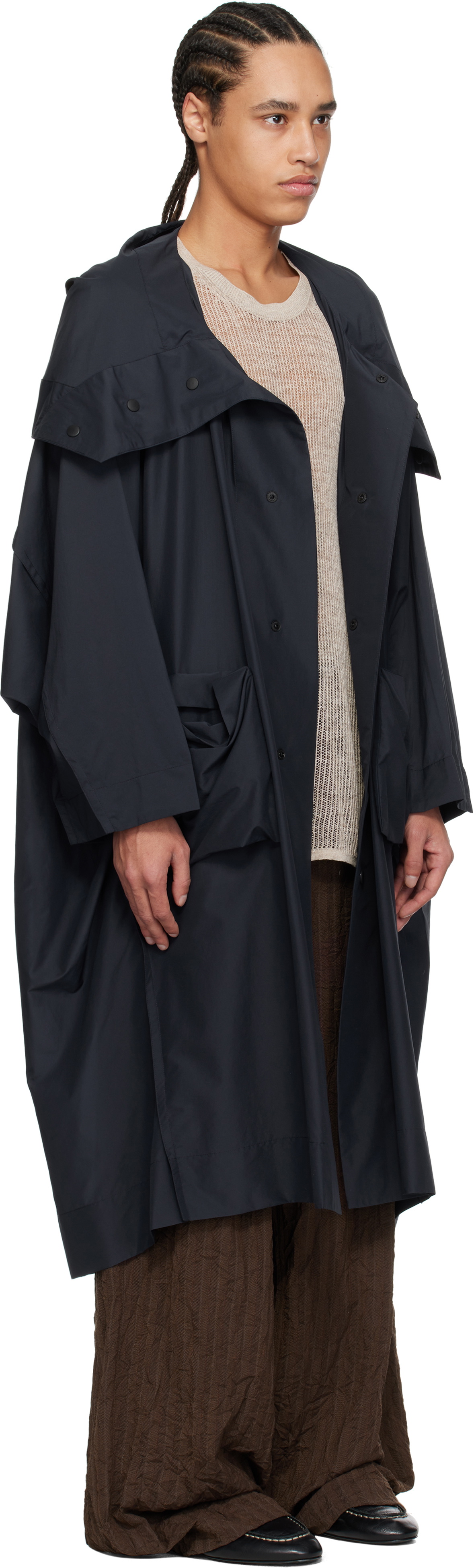 HOMME PLISSÉ ISSEY MIYAKE Navy Kite Coat Homme Plisse Issey