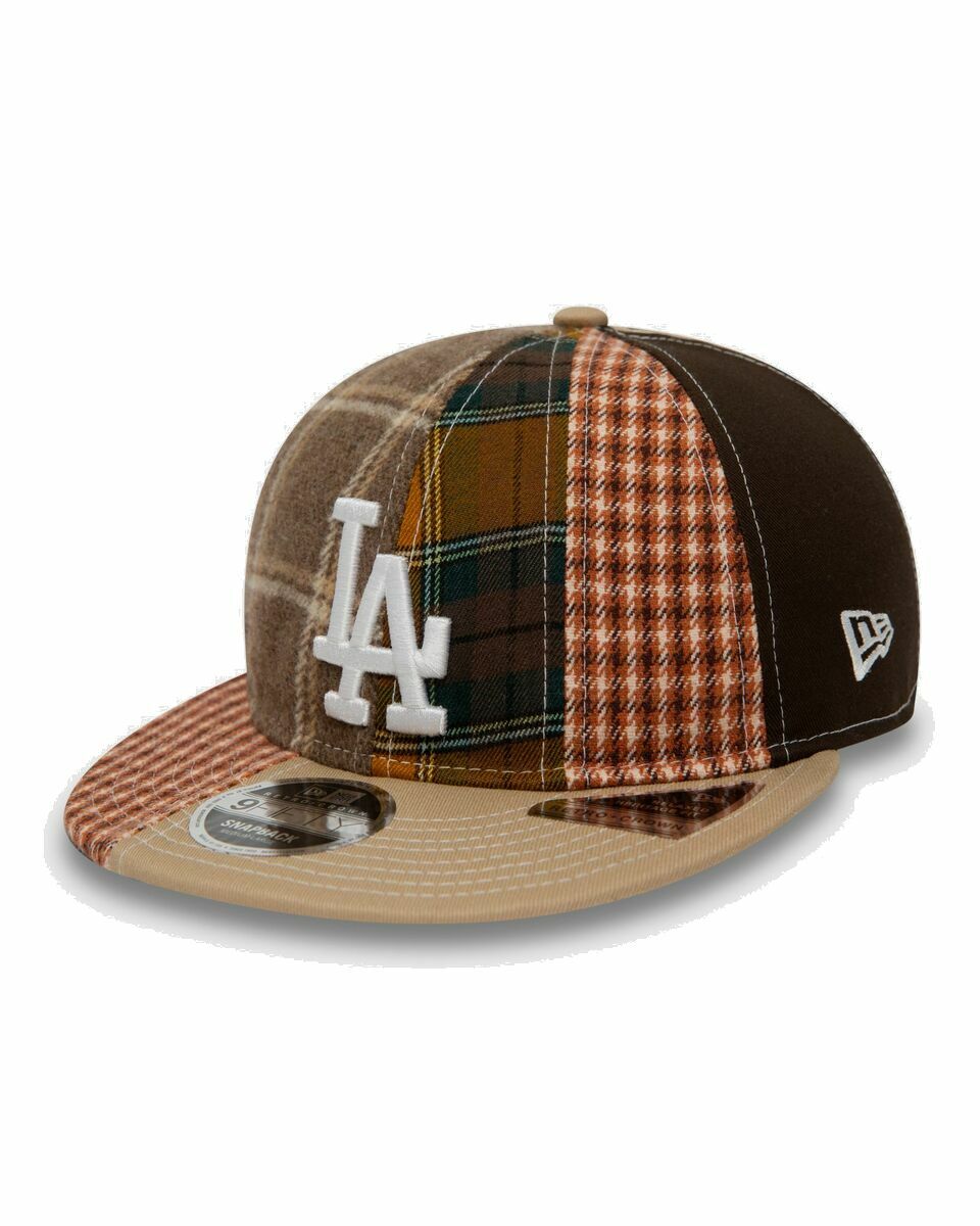 Photo: New Era Mlb Patch Panel 9 Fifty Rc Los Angeles Dodgers Brown - Mens - Caps