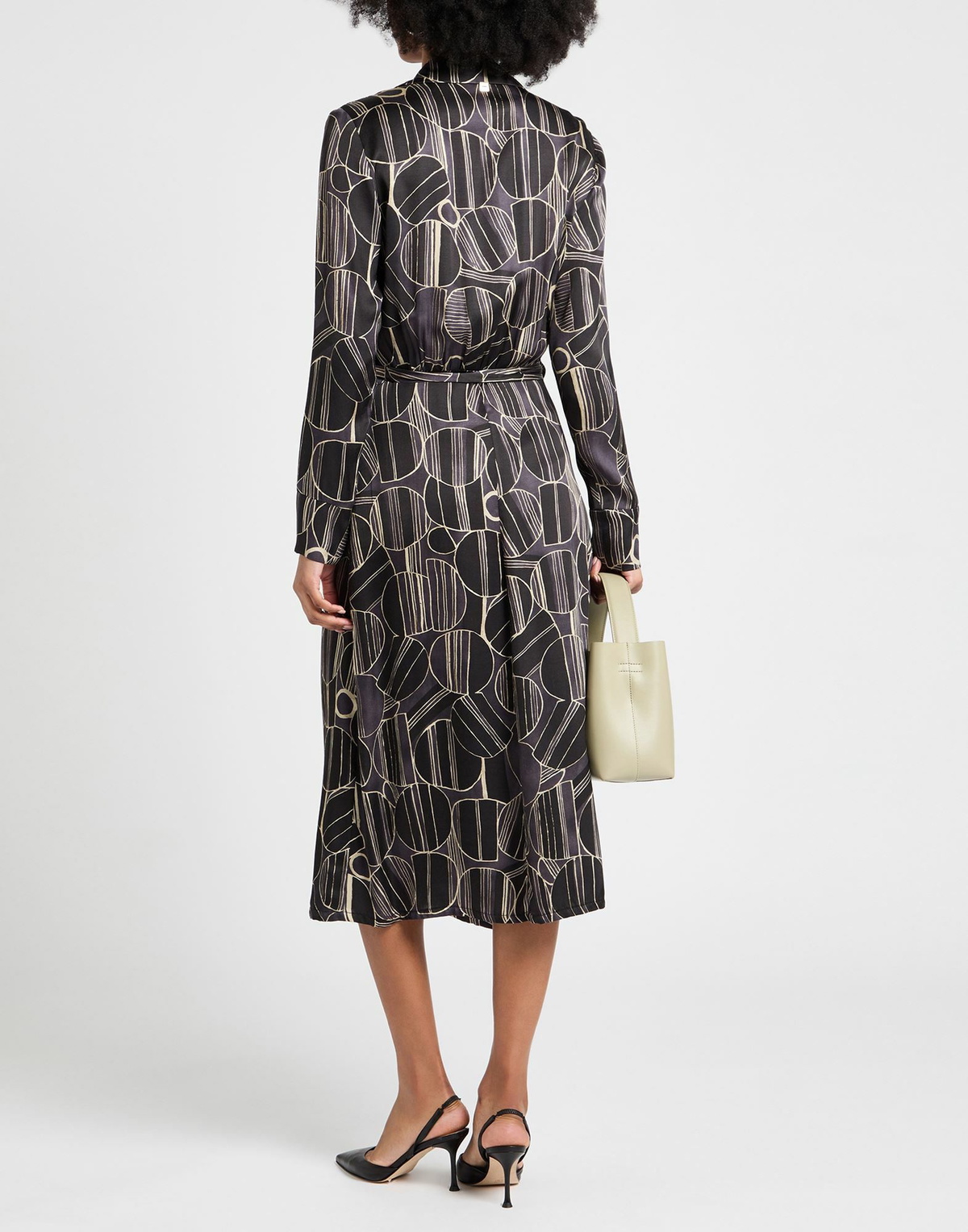 Manila Grace Womens Midi dress Charcoal