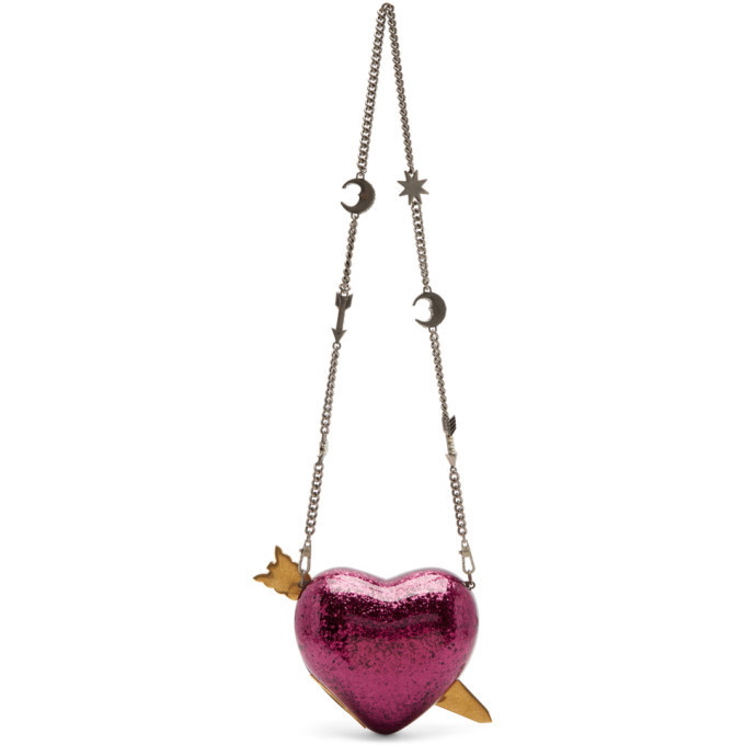 Gucci Girls' Metallic Leather Heart Crossbody Bag, Pink | Neiman Marcus