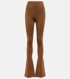 Saint Laurent High-rise flared wool leggings