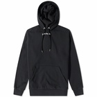 Palm Angels Men's Logo Popover Hoody in Black/White