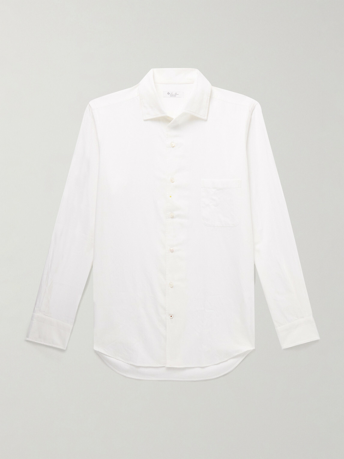 Loro Piana - André Cotton-Flannel Shirt - White
