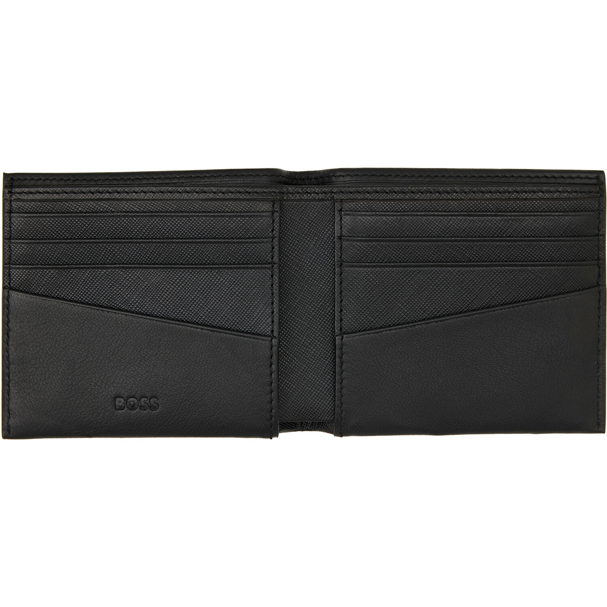 BOSS Black Goatskin Bifold Wallet