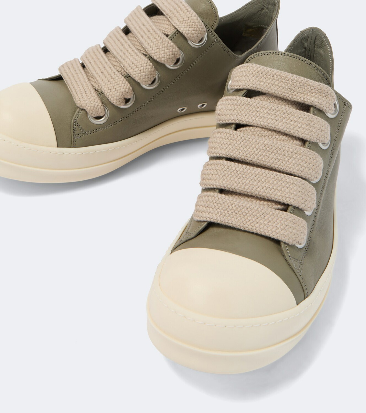 Rick Owens Jumbolace leather low-top sneakers