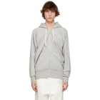 Maison Margiela Grey Zip-Up Hoodie