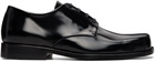 AMI Paris Black Calfskin Leather Derbys