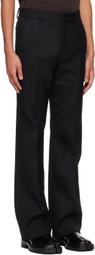 System Black Bootcut Trousers