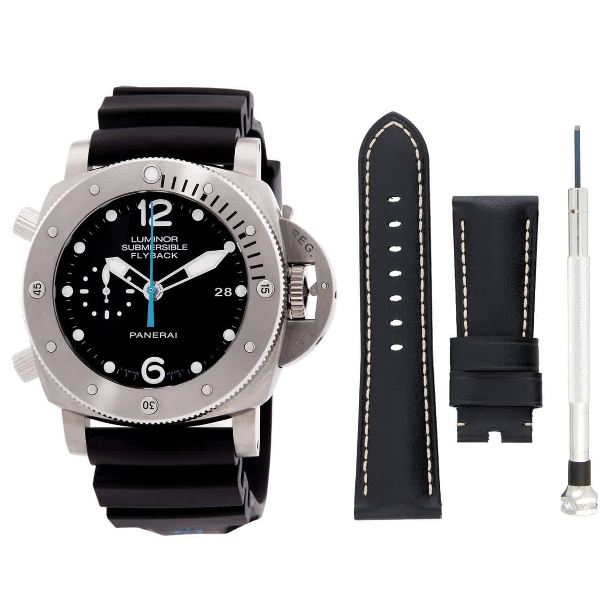 Panerai Luminor Submersible 1950 Chronograph Automatic Black Dial Mens Watch PAM00614
