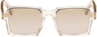 Cutler and Gross Beige 1305 Square Sunglasses
