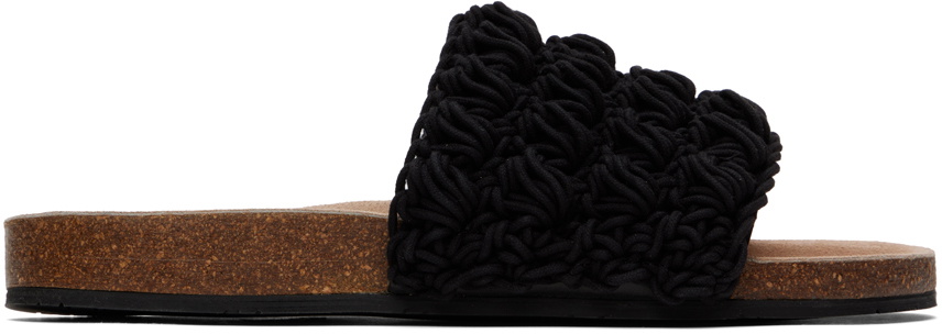 JW Anderson Black Popcorn Slides