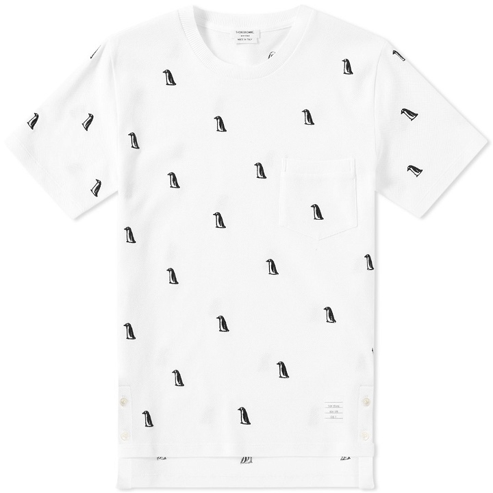 Photo: Thom Browne Penguin Embroidery Pique Tee