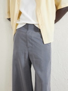 LEMAIRE - Straight-Leg Silk-Blend Trousers - Gray