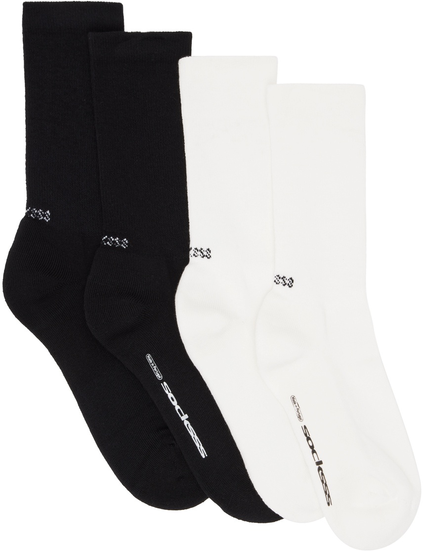 SOCKSSS Two-Pack White & Black Socks Socksss