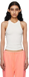 SKIMS Off-White Cotton Jersey Crew Neck Tank Top