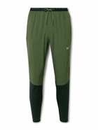 Nike Running - Phenom Elite Logo-Print Colour-Block Dri-FIT Track Pants - Green