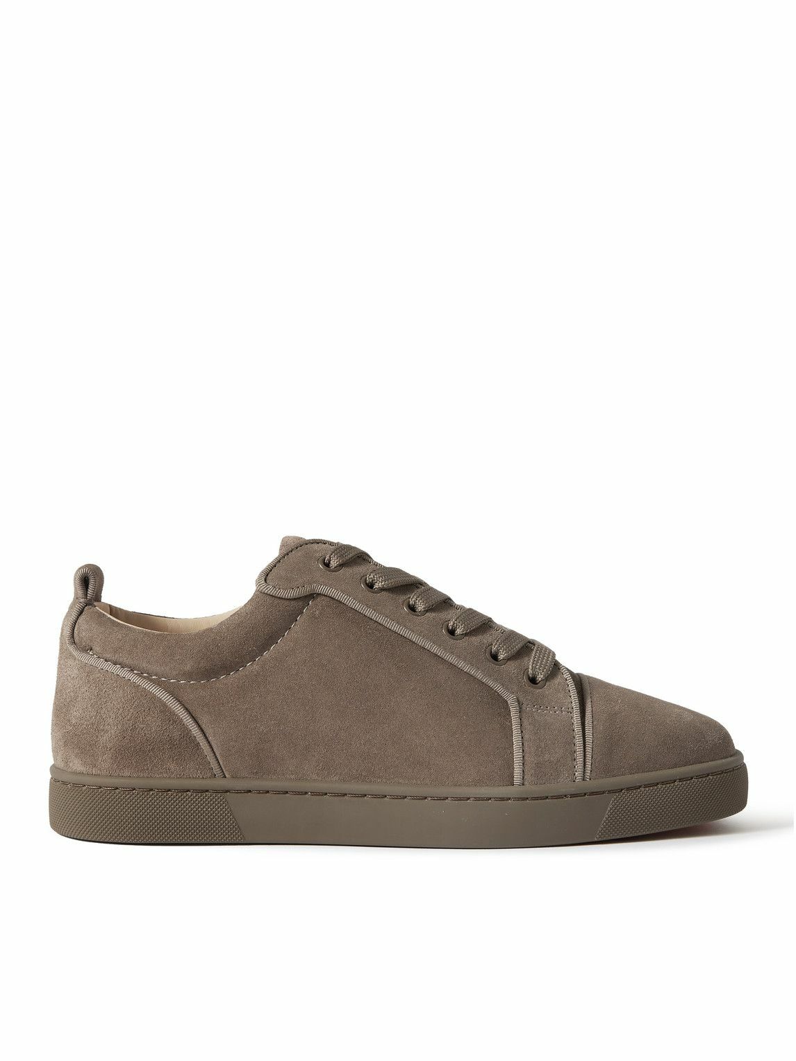 Christian Louboutin - Louis Junior Suede Sneakers - Brown Christian ...