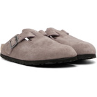 Birkenstock Purple Narrow Boston Soft Footbed Slip-on Loafers