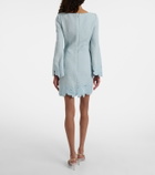 Oscar de la Renta Cotton and wool-blend tweed minidress