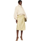 Nour Hammour Off-White Pia Leather Bomber Jacket
