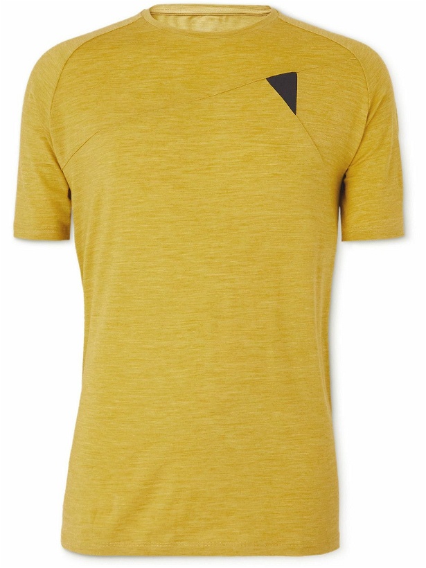 Photo: Klättermusen - Fafne Stretch-TENCEL and Merino Wool-Blend T-Shirt - Yellow