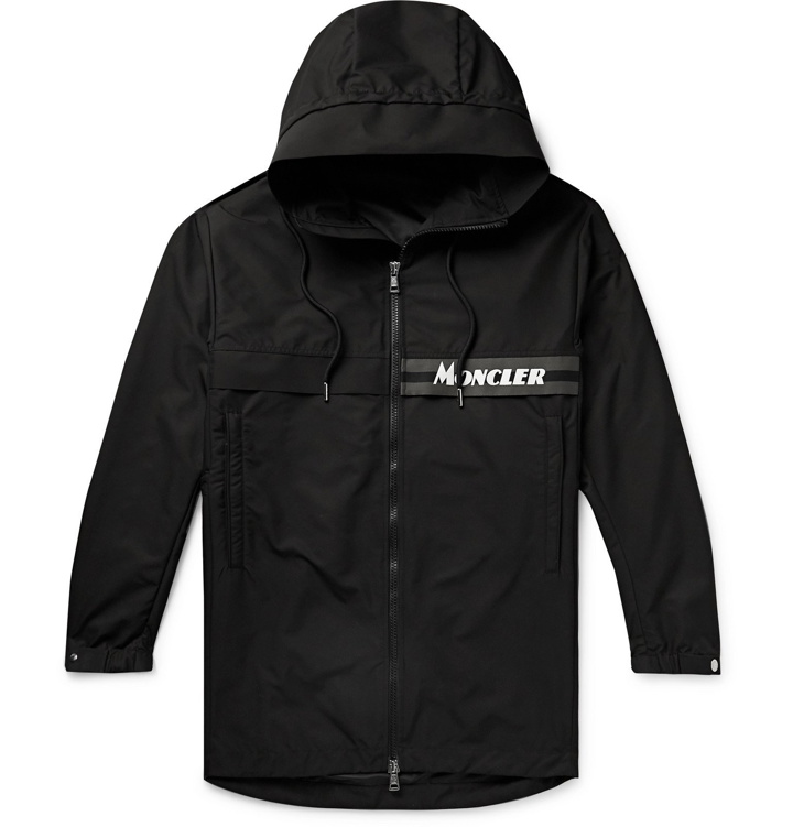 Photo: Moncler - Ildut Reflective-Trimmed Logo-Print Shell Hooded Jacket - Black