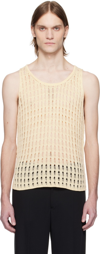 Photo: CMMN SWDN Off-White Davit Tank Top