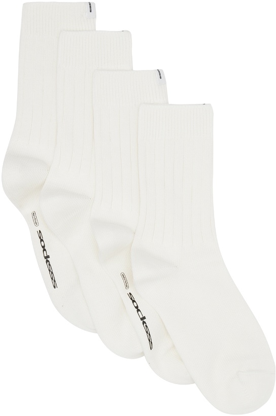 Photo: SOCKSSS Two-Pack White Ribbed Socks