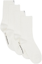 SOCKSSS Two-Pack White Ribbed Socks