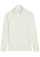 Toteme Polo Fine-knit Cardigan Off White