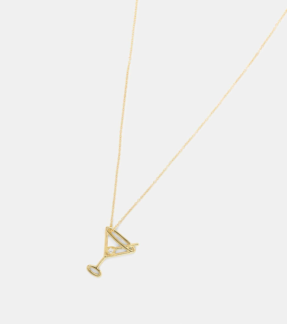 【ALIITA】Martini 9kt yellowgold necklace diamond 関税送料込 Aliita Martini 9kt yellow gold necklace with diamond Aliita