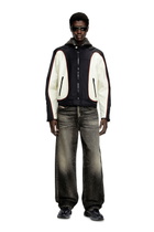 Diesel Colour-block biker jacket with piping - Jackets Mens in To Be Defined