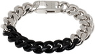 Isabel Marant Silver & Black Curb Chain Bracelet