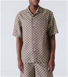 Gucci GG linen-blend canvas bowling shirt