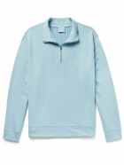 Onia - Garment-Dyed Cotton-Jersey Half-Zip Sweatshirt - Blue