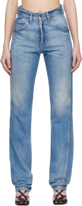 Photo: Maison Margiela Blue Straight-Leg Jeans