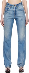 Maison Margiela Blue Straight-Leg Jeans