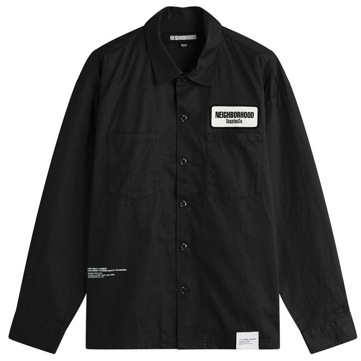 お*様 NEIGHBORHOOD × S/DOUBLE TAILORED/C-S Neighborhood Men's Classic Long Sleeve Work Shirt 2 in Black