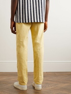 Incotex - Slim-Fit Straight-Leg Cotton-Blend Gabardine Trousers - Yellow